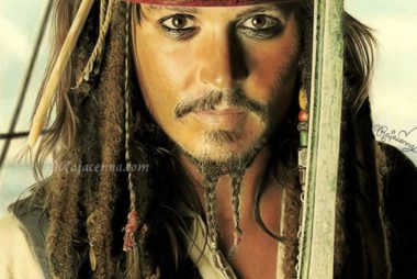 Colored pencil drawing Jack Sparrow