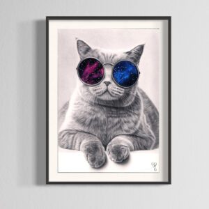 Galactic Gaze Original Drawing - Price on Request