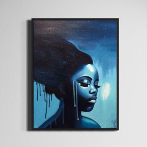 Tears of Azure Blue - oil painting